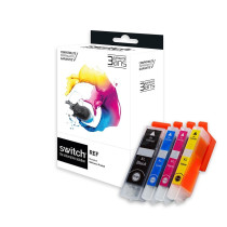 SWITCH Epson E3357 Pack x 5 compatible avec C13T33574012 - Noir Cyan Magenta Jaune Photo