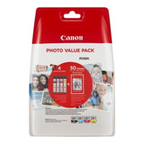 Canon KCLI581BKCMY_PP50 Pack x 4 original 2106C005 - Noir Cyan Magenta Jaune