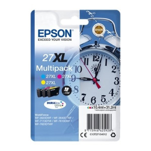 Epson KT2715 Pack x 3 original C13T27154012 - Cyan Magenta Jaune