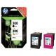 hp K300B/CL Pack x 2 original CN637EE - Noir + Tricolor