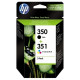 hp K350/351 Pack x 2 original SD412EE - Noir + Tricolor