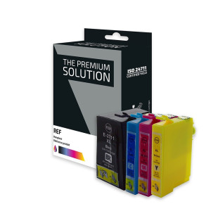 Epson E2715 Pack x 4 compatible avec C13T27154012 - Noir Cyan Magenta Jaune